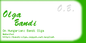 olga bandi business card
